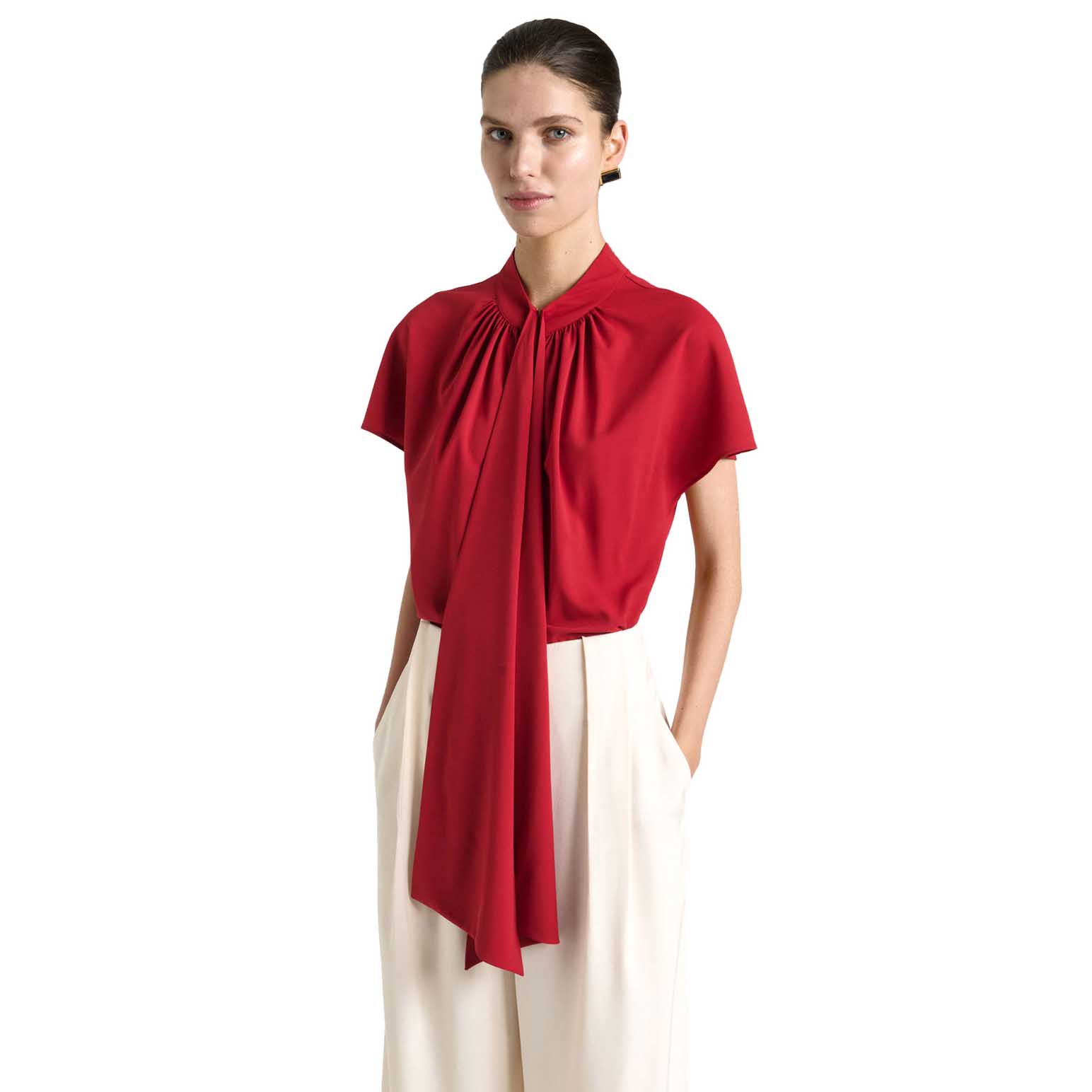 Cue Recycled Georgette Tie Top